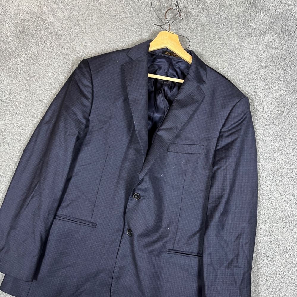 Jos A Bank Reserve Blazer Mens 42R Navy Blue Good Reda Italian Wool Tailored Fit
